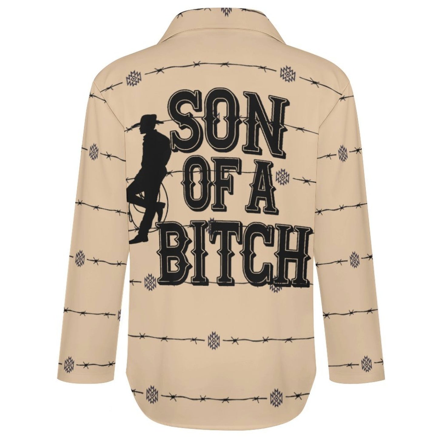 Baha Ranch Son of A Bitch Barbwire Button Up Blouse