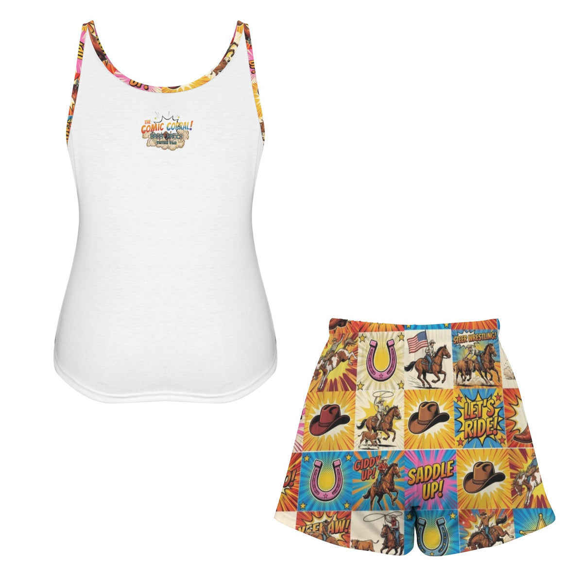 Baha Ranch The Comic Corral Lounge Pajama Set Made in America