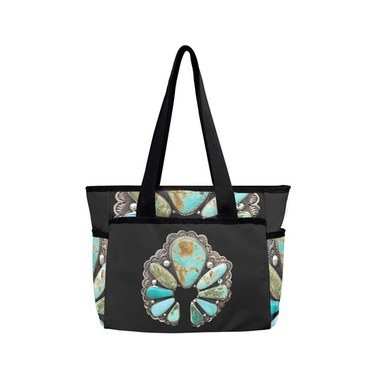 Turquoise Naja Beach Tote Bag