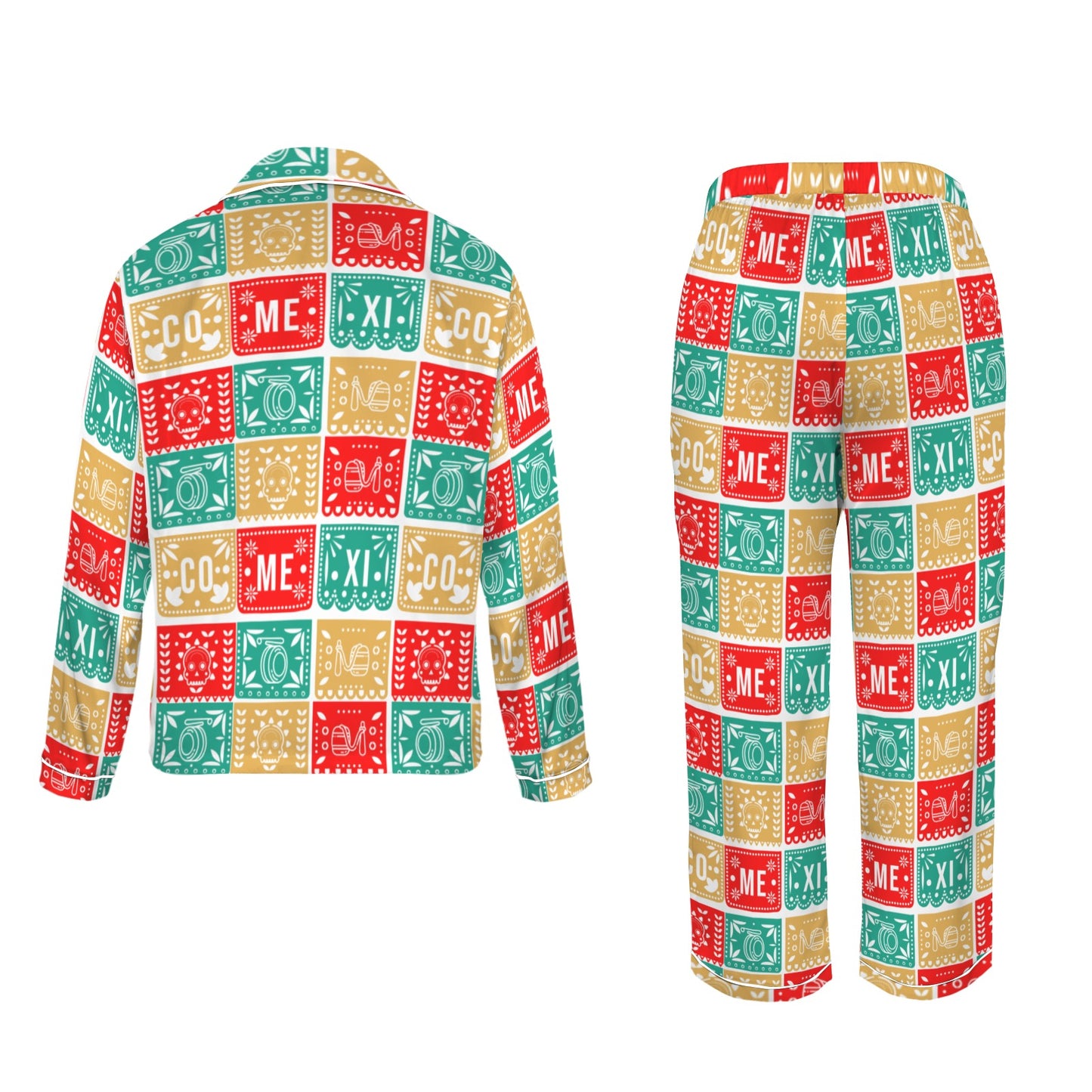 Colores De Mexico Picado Womens Satin Pajamas