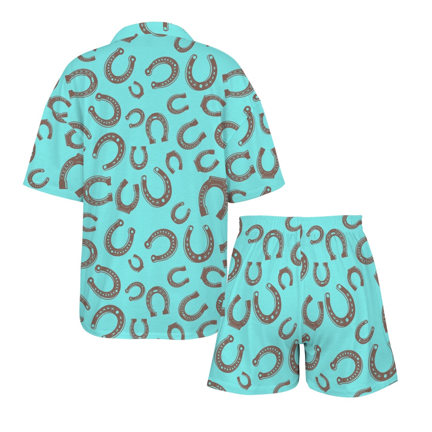 Baha Ranch Turquoise Horseshoe Women's Pajama Set Made in America