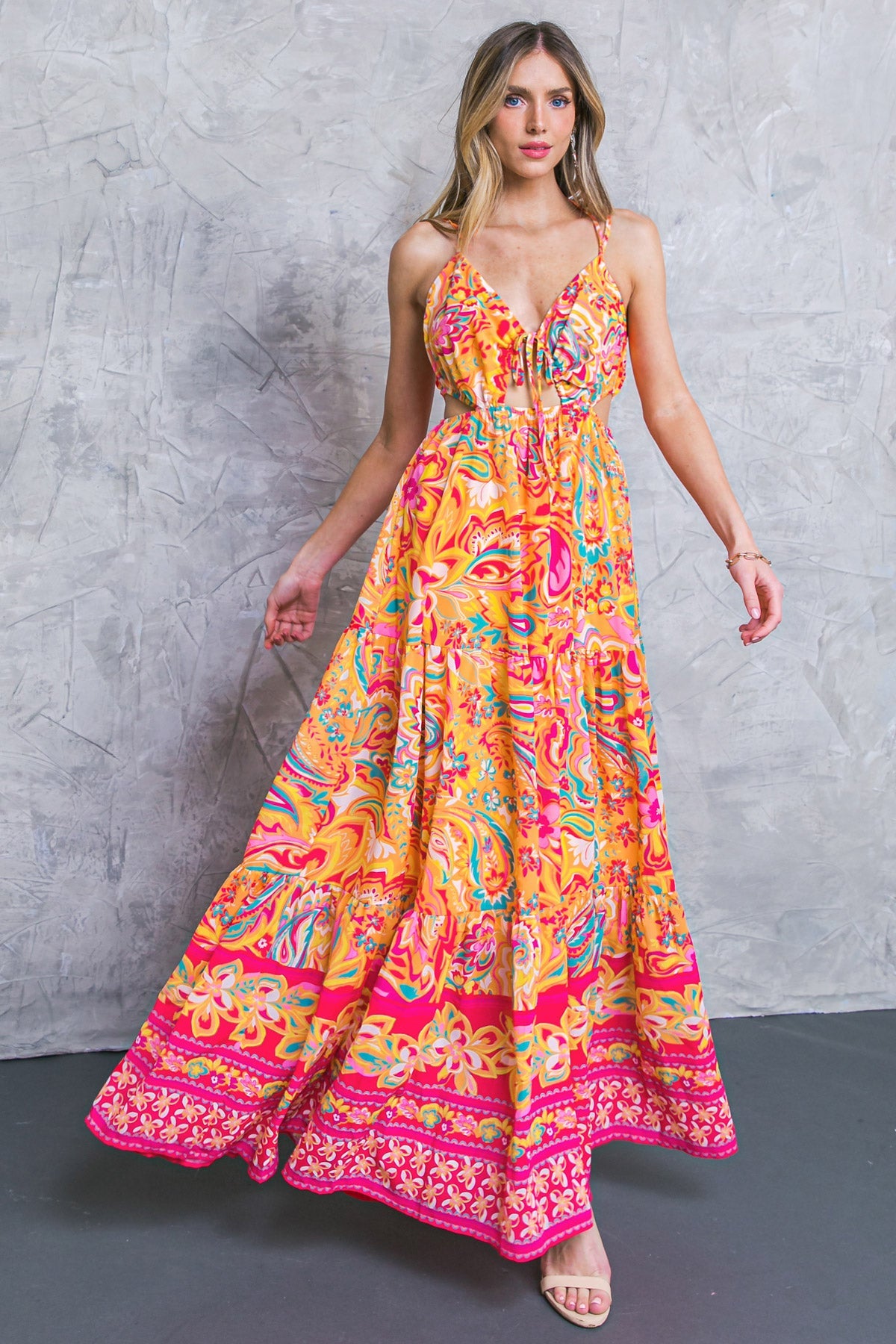 Sweet Beauty Woven Maxi Dress