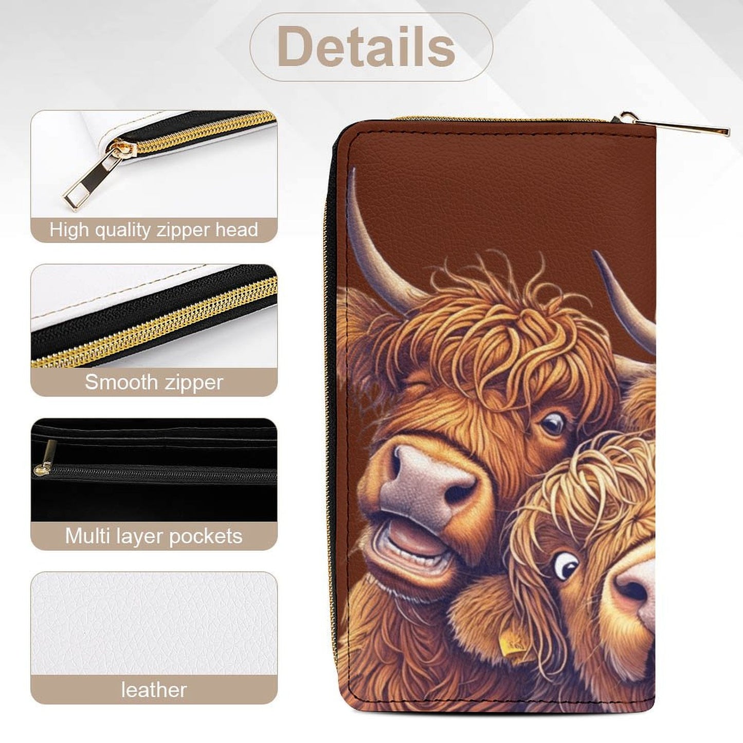 Crazy Highland Cows Wallet