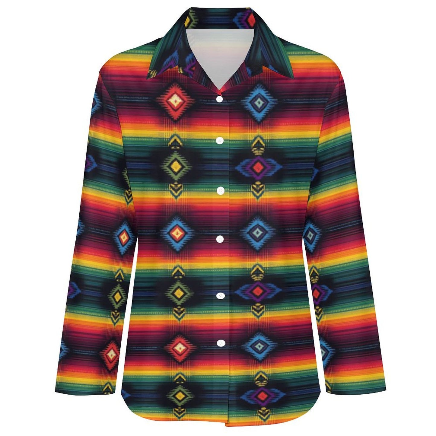 Colores de Mexico Serape Button up Blouse