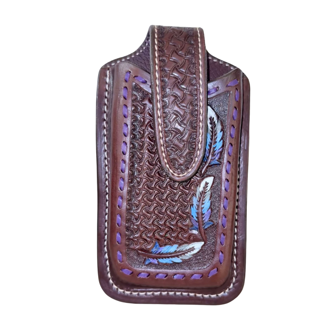 Alamo Saddlery Feather Cell Phone Holster