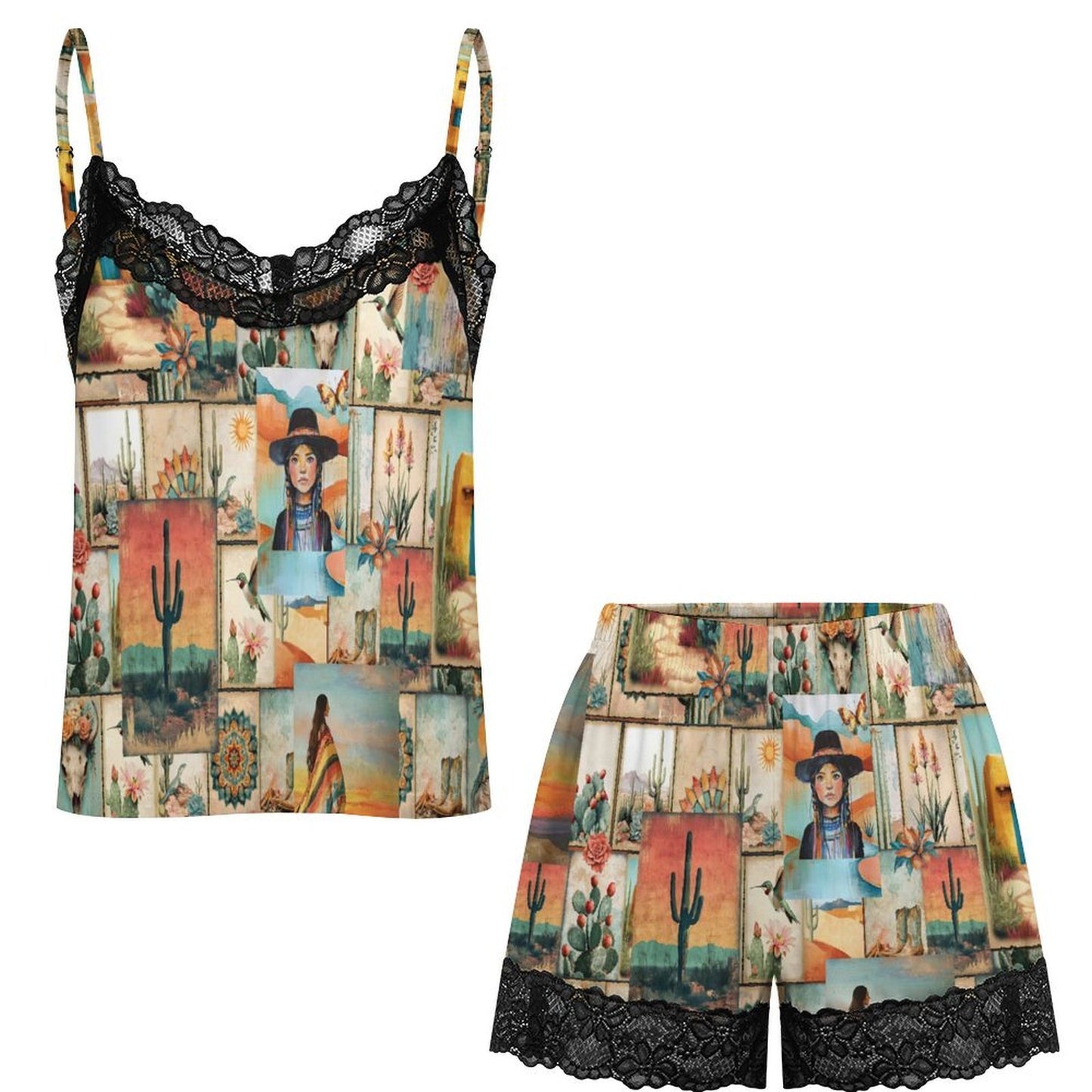 Baha Ranch Pictures of the Southwest Lace Pajama Set