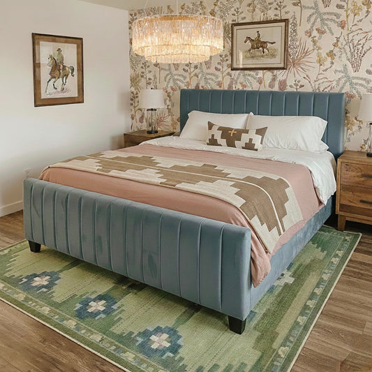 Western Grande Presidio Tan 100 Cotton  54"x74" Oversized Throw Blanket