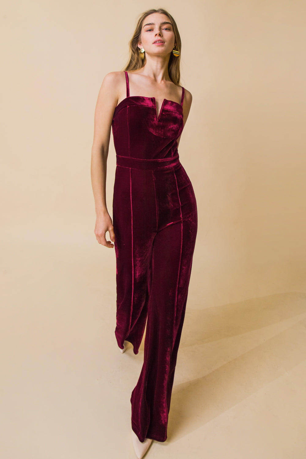 Flying Tomato Blow A Kiss Velvet Jumpsuit
