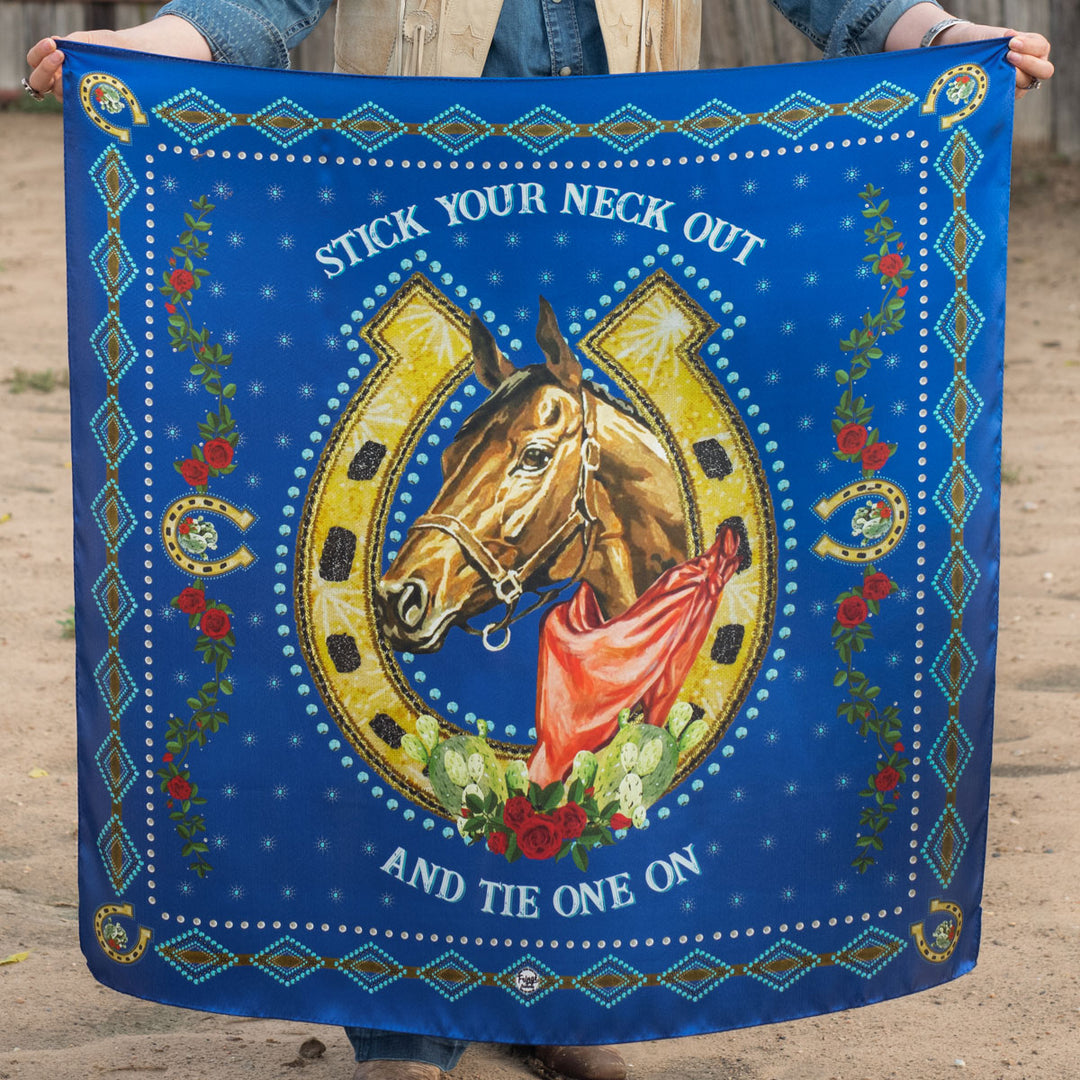 Hold Your Horses Silk Scarf choice of sizes