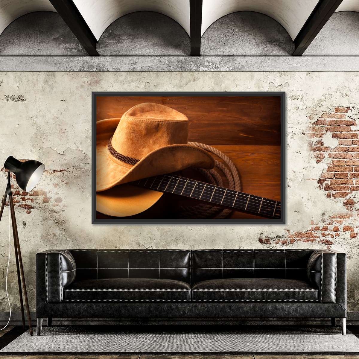 Western Country Guitar Wall Art