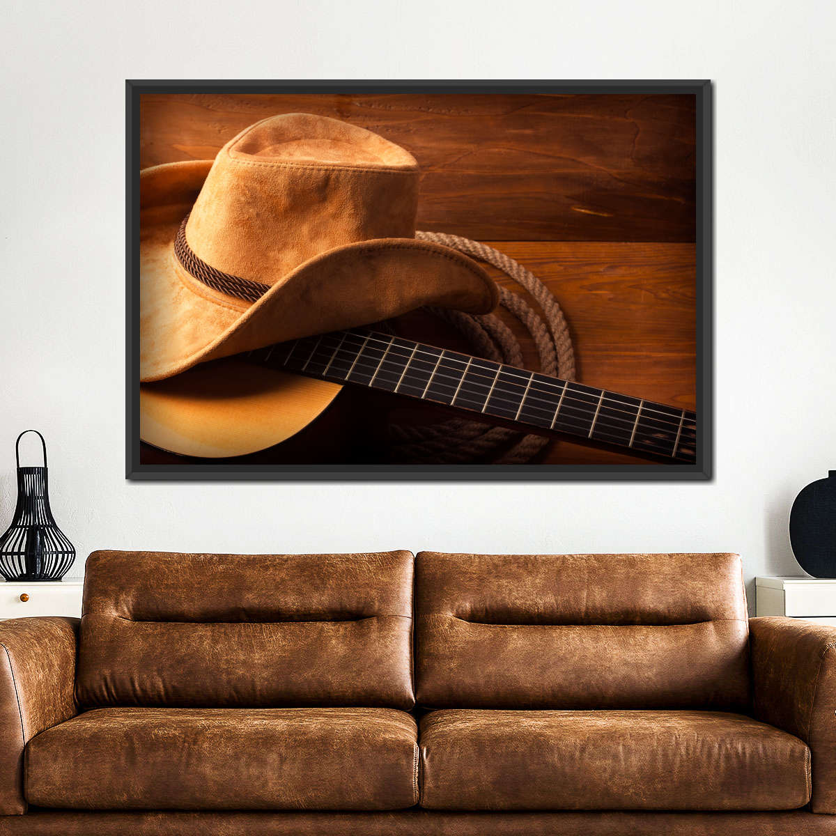 Western Country Guitar Wall Art