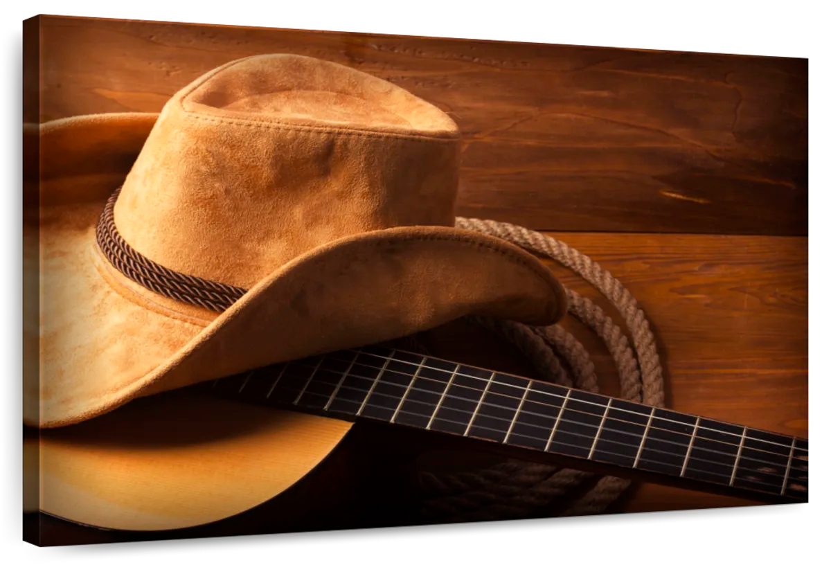 Western Country Guitar Wall Art