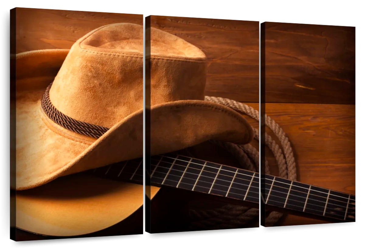 Western Country Guitar Wall Art