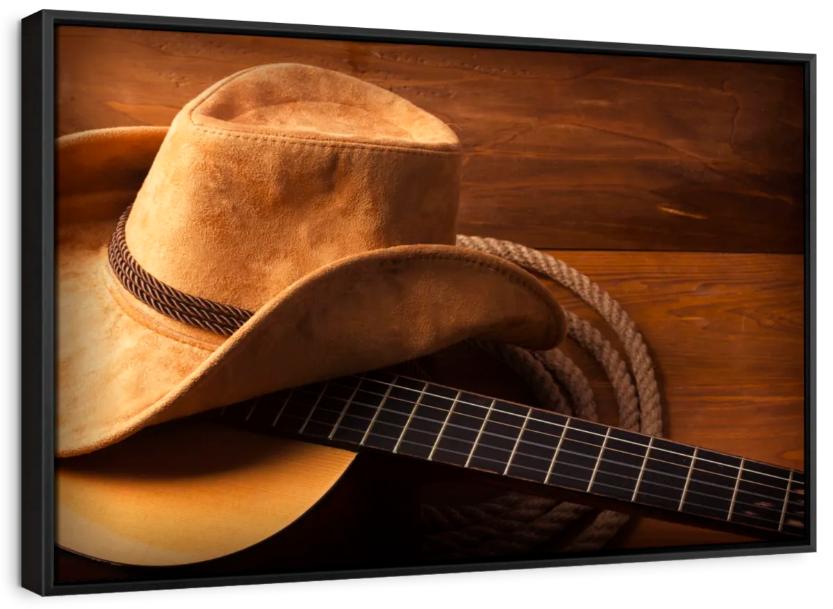 Western Country Guitar Wall Art