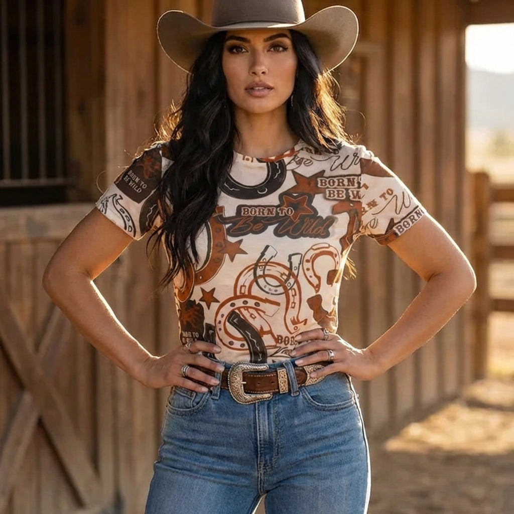 Everything Western Mesh Short Sleeve T Shirt