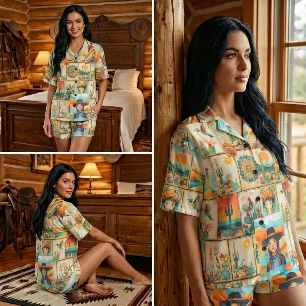 Baha Ranch Pictures of the Southwest Women's Pajama Set Made in America