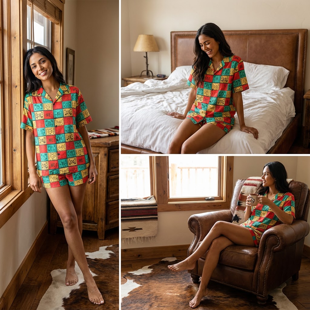 Baha Ranch Picado Women's Pajama Set Made in Americay