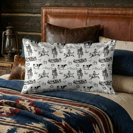 Baha Ranch Ranch Life Satin Pillow Case White Made in America