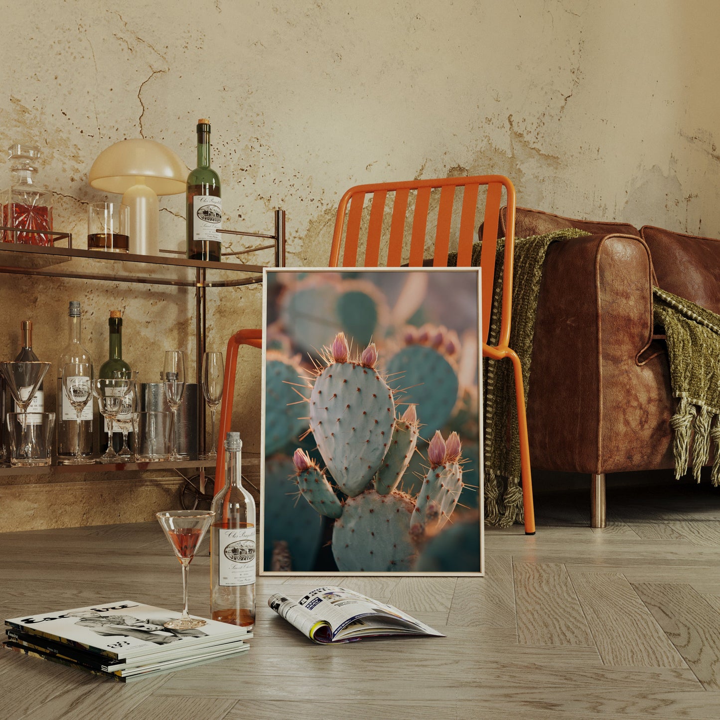 Cacti Embrace the Golden Dawn