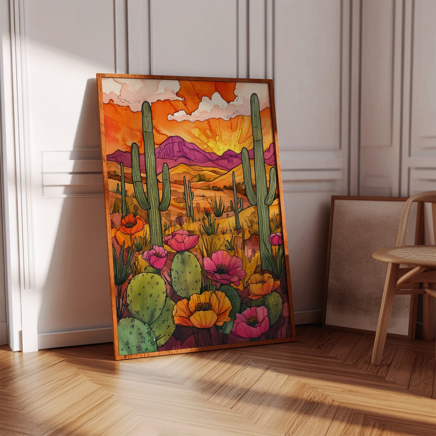 Sunset Over Desert Blooms