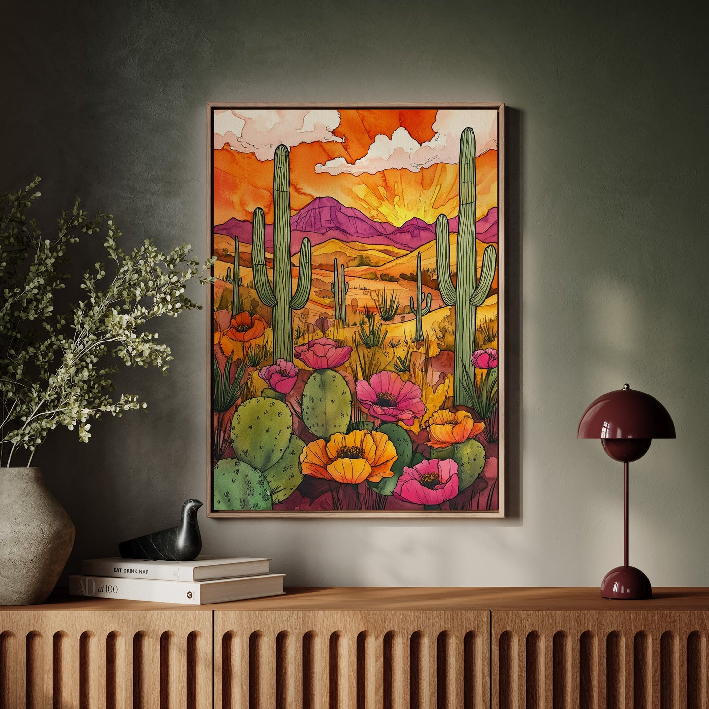 Sunset Over Desert Blooms