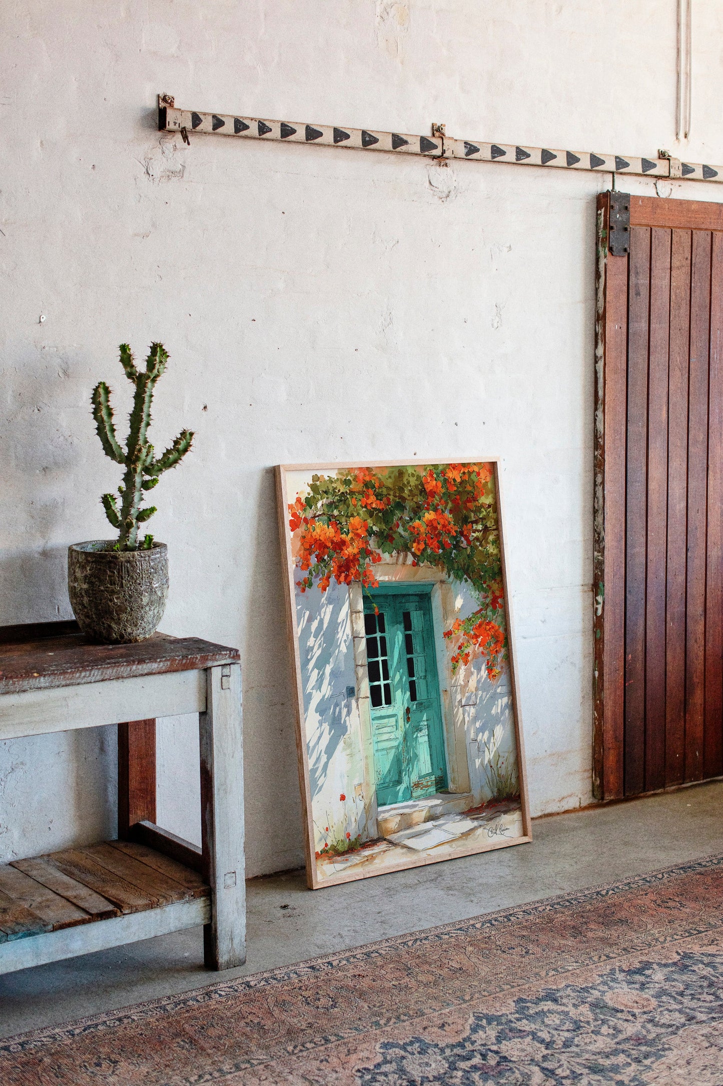 Where Bougainvillea Meets Weathered Wood
