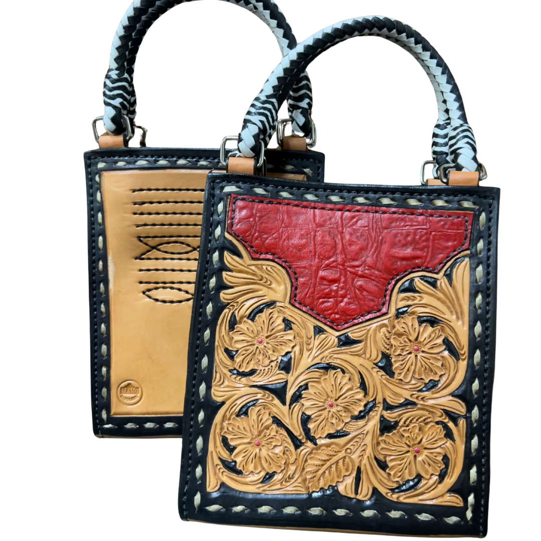 Red Gator Card Handbag