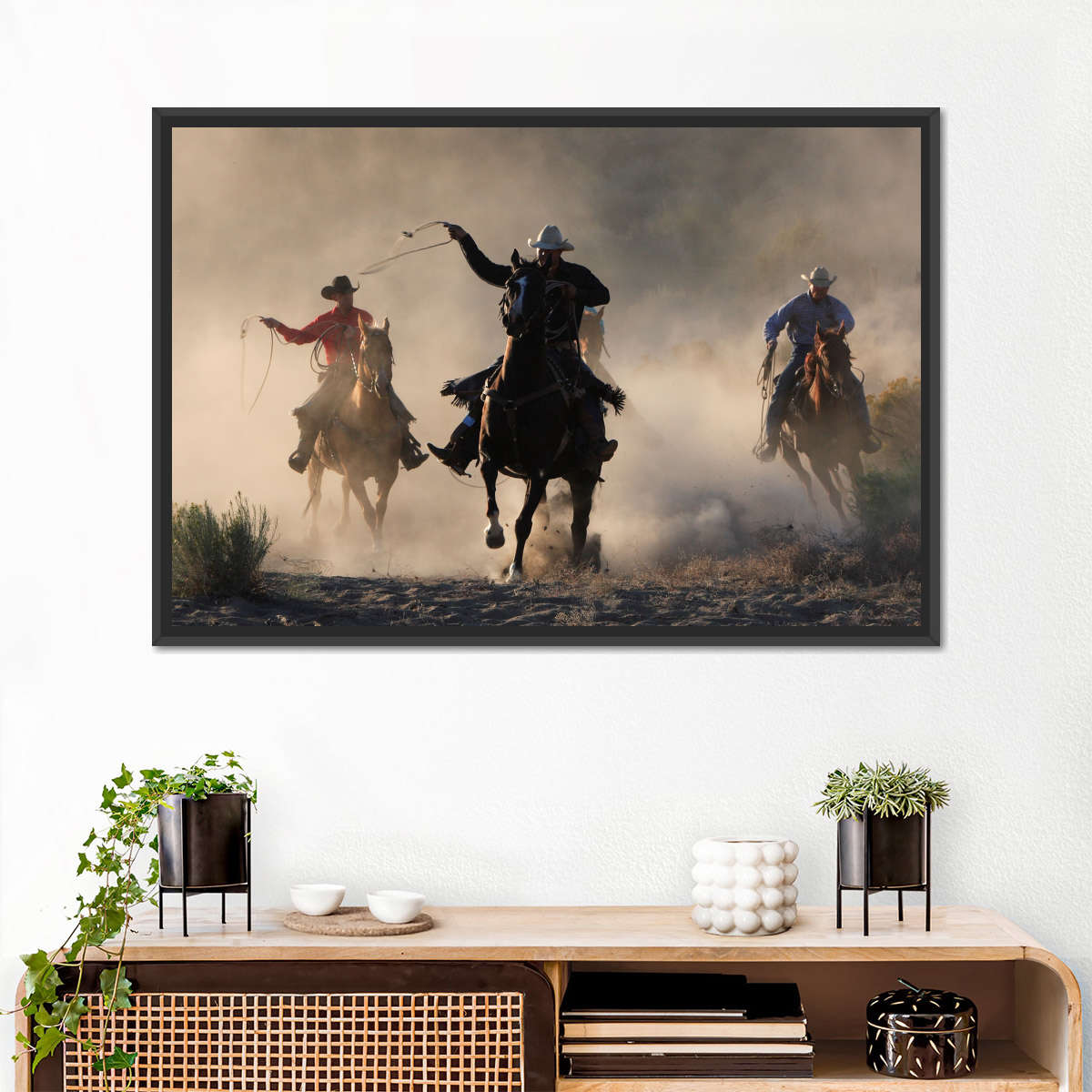 Cowboys In Action Wall Art