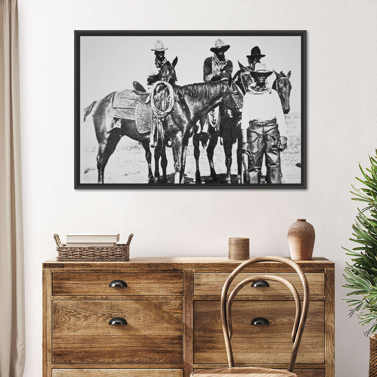 Black Cowboys At Bonham Texas 1890 Wall Art