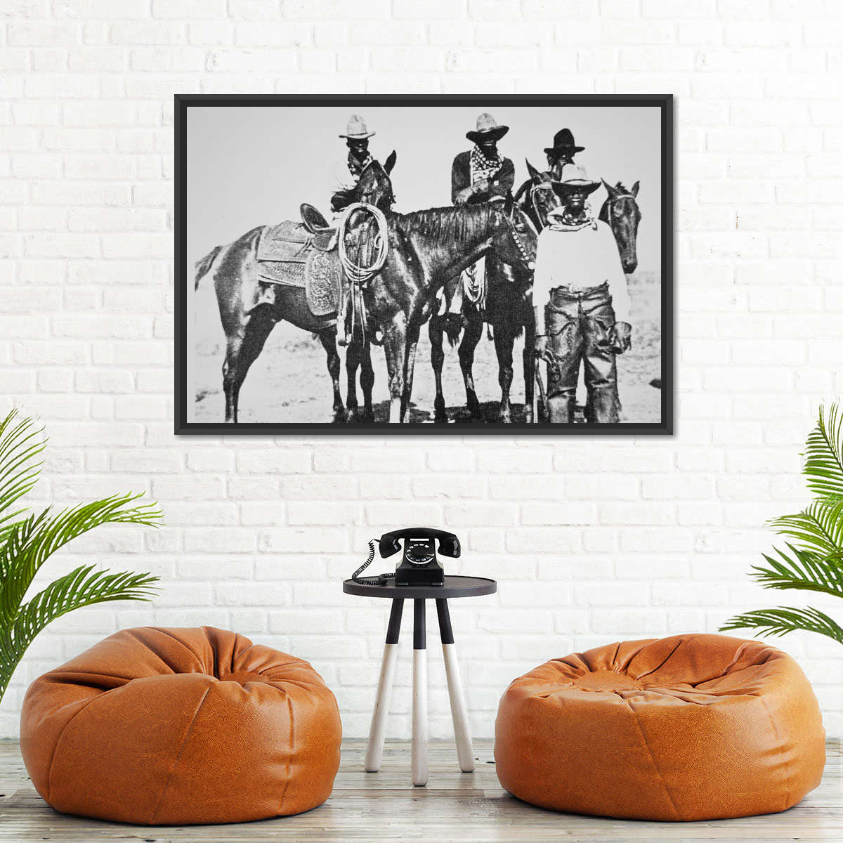 Black Cowboys At Bonham Texas 1890 Wall Art