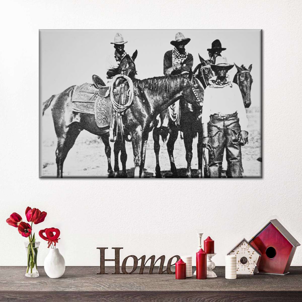 Black Cowboys At Bonham Texas 1890 Wall Art