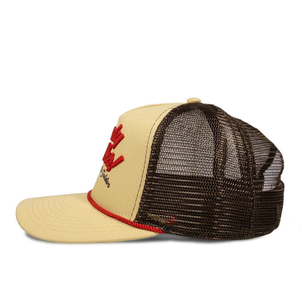 Howdy Golden Tan Trucker Hat