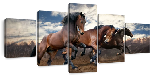 Free Running Horses Wall Art