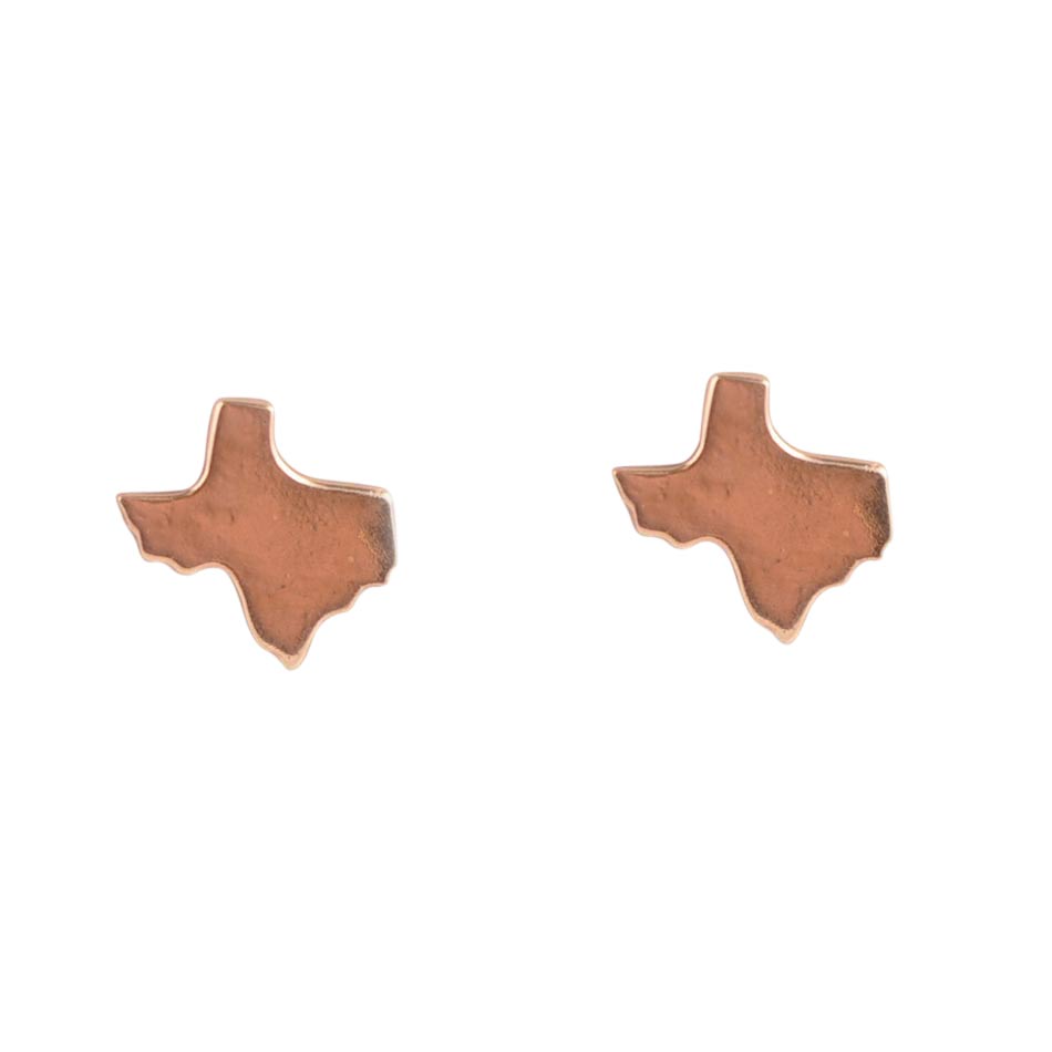 I Love Texas Copper Earrings