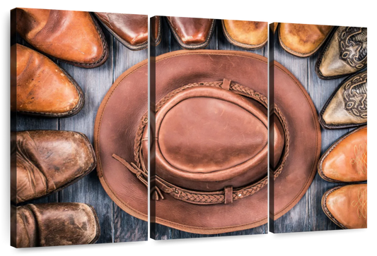 Cowboy Boots And Hat Wall Art