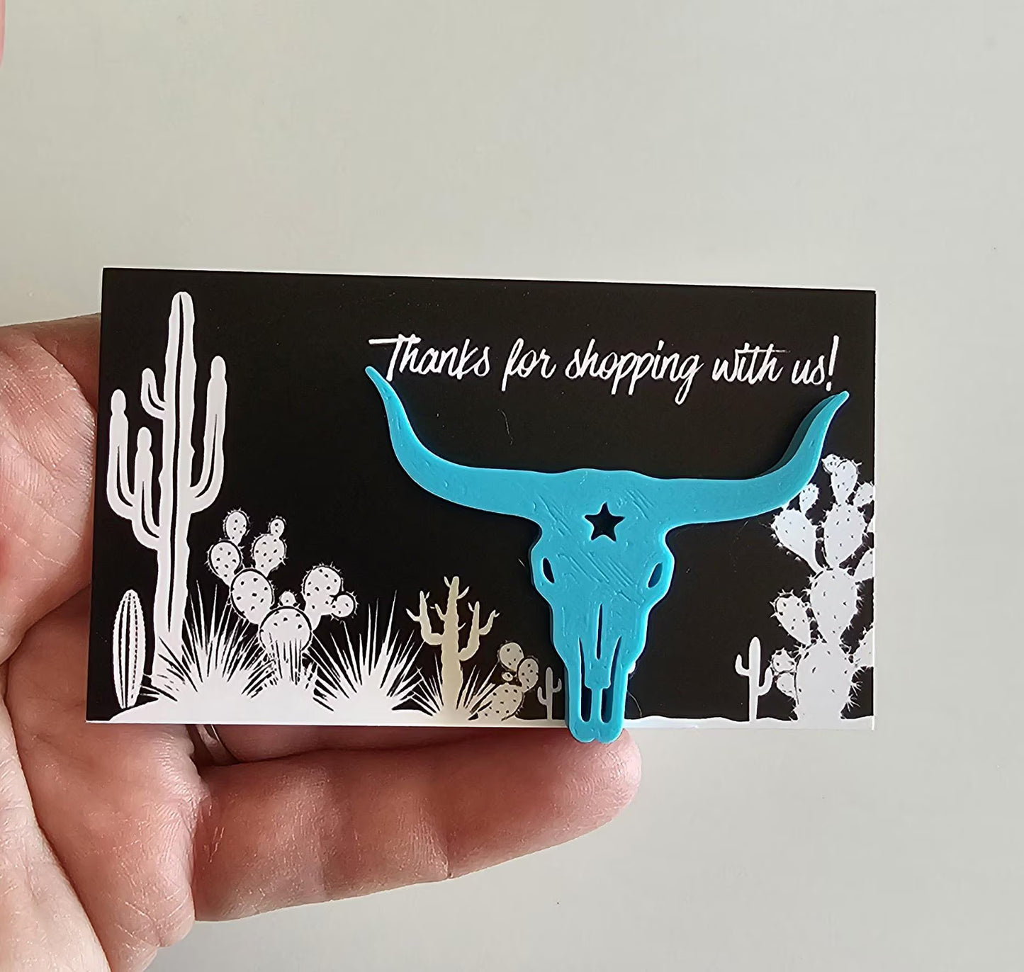 Bag of 25 -Boutique 3d Printed Package Inserts Longhorn Bull Skull Made in America