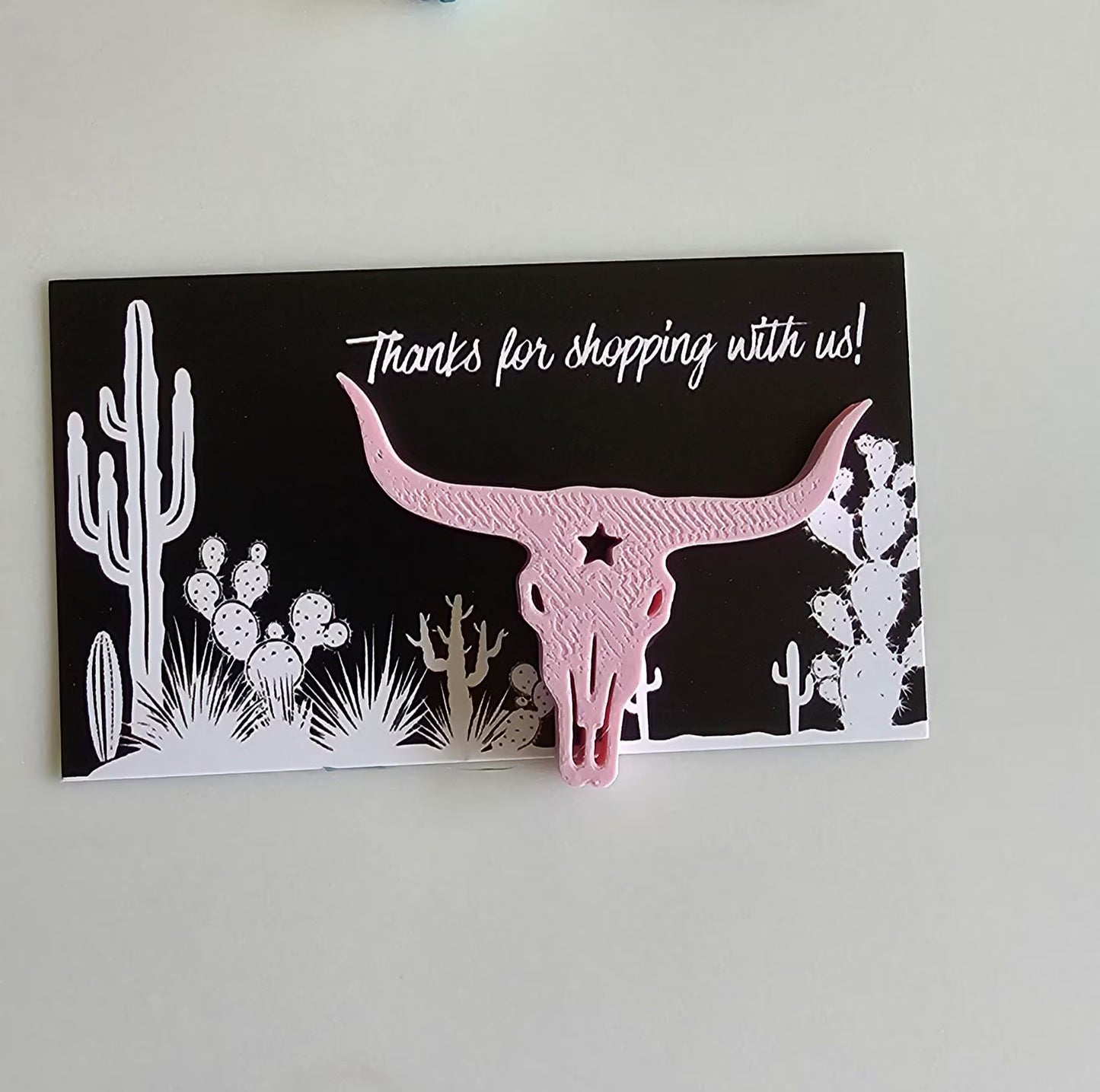 Bag of 25 -Boutique 3d Printed Package Inserts Longhorn Bull Skull Made in America