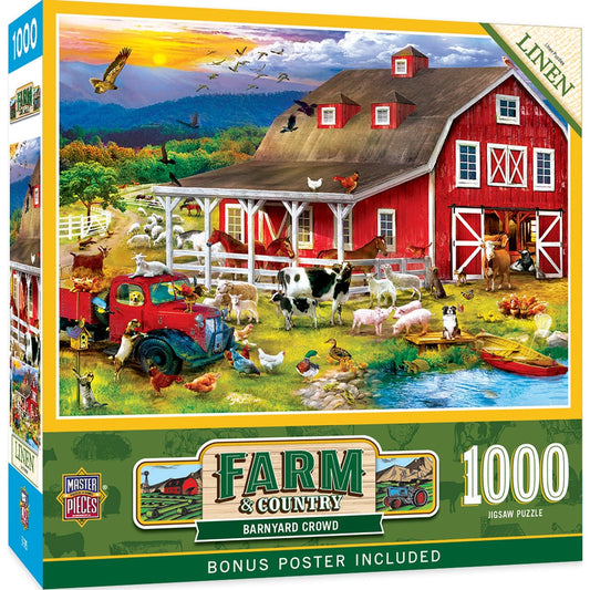 Farm & Country - Barnyard Crowd 1000 Piece Jigsaw Puzzle