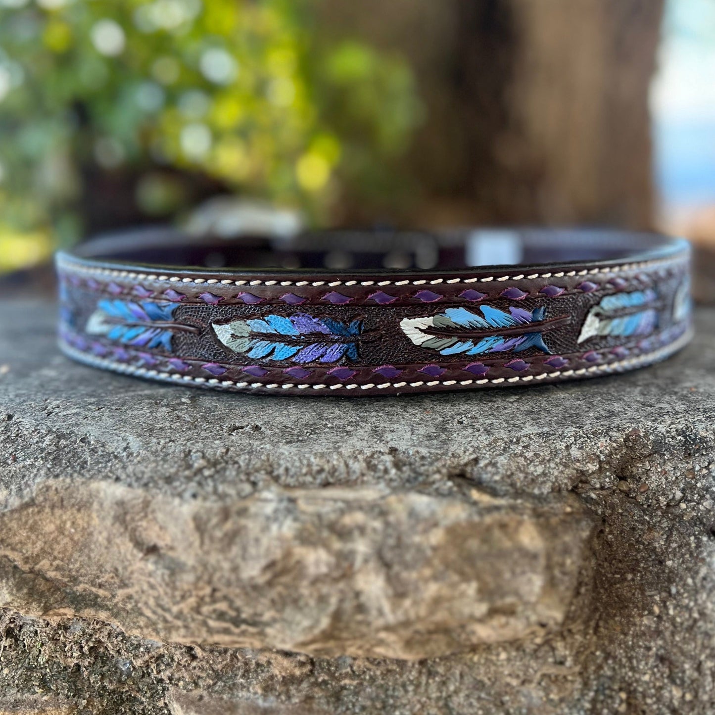 Alamo Saddlery 1.5" Straight Feather Belt