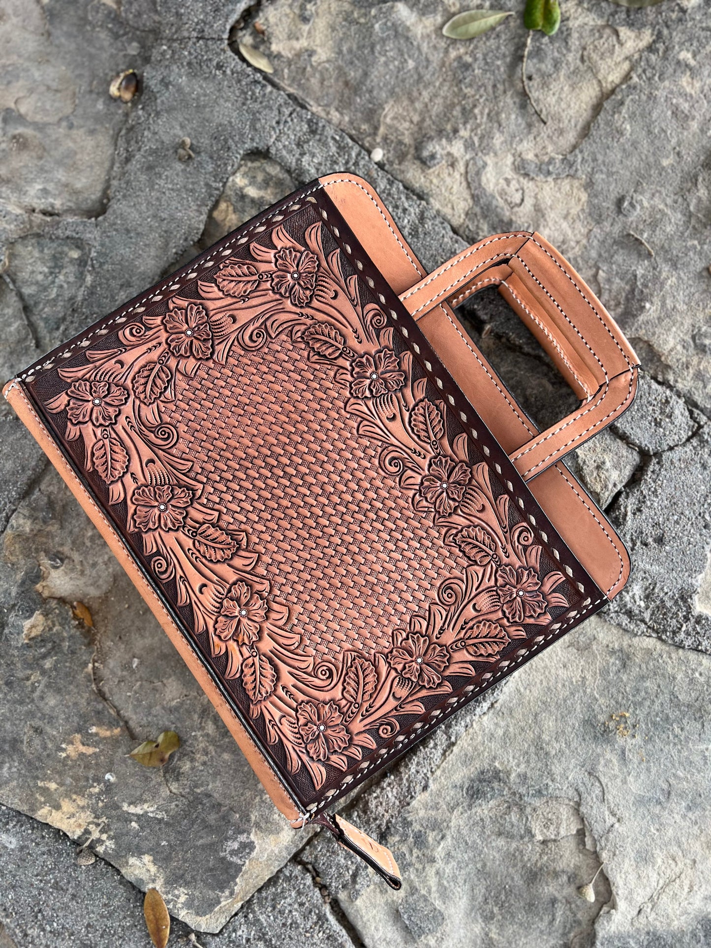 Alamo Saddlery #34 Cowboy Briefcase Cinnamon
