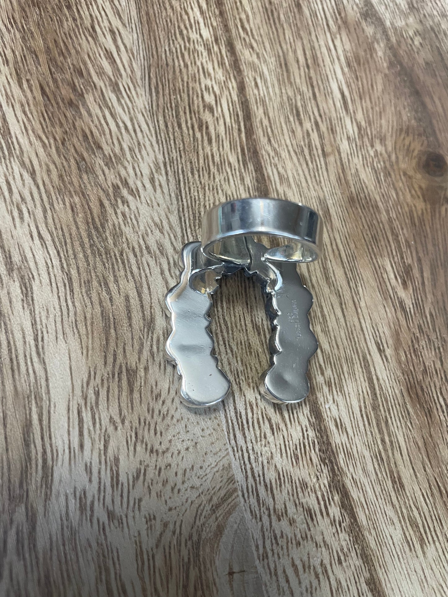 Handmade Sterling Silver Adjustable Horseshoe Rings Signed Nizhoni
