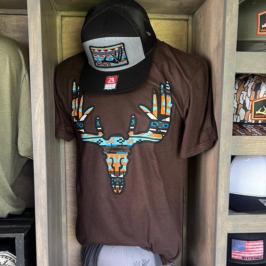 Whitetail Co. Western Buck Tee Dark Chocolate