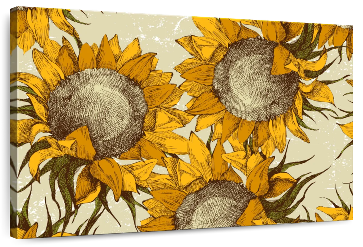 Yellow Sunflowers Wall Art choice of sizes