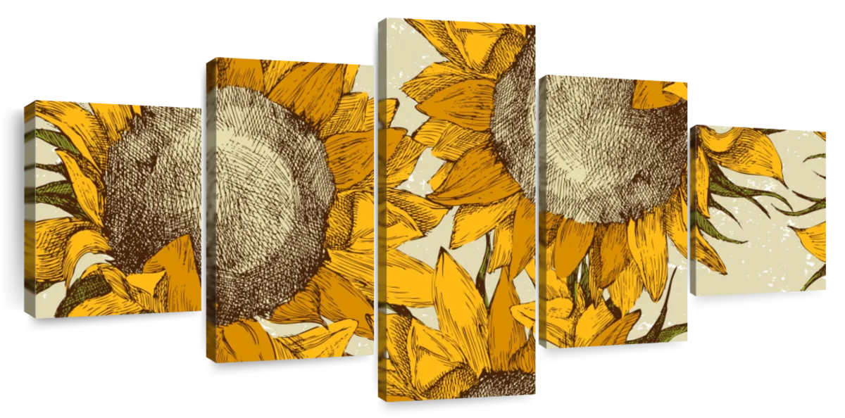 Yellow Sunflowers Wall Art choice of sizes