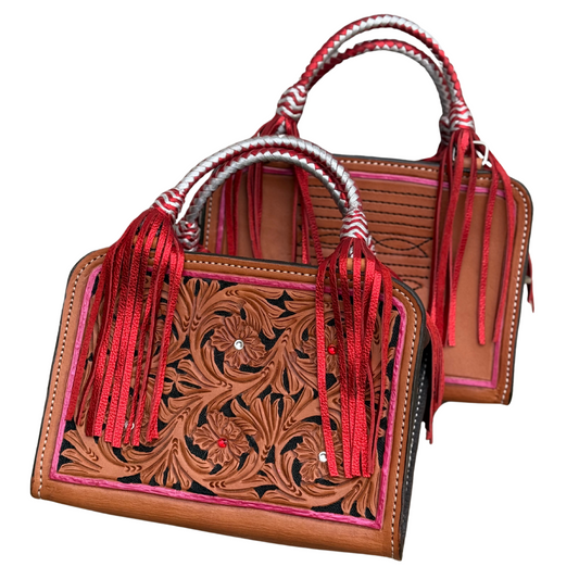 Alamo Saddlery Leave him on RED Bronco Bag