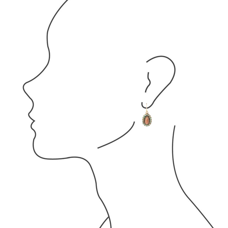 Little Sedona Turquoise and Goldstone Earrings