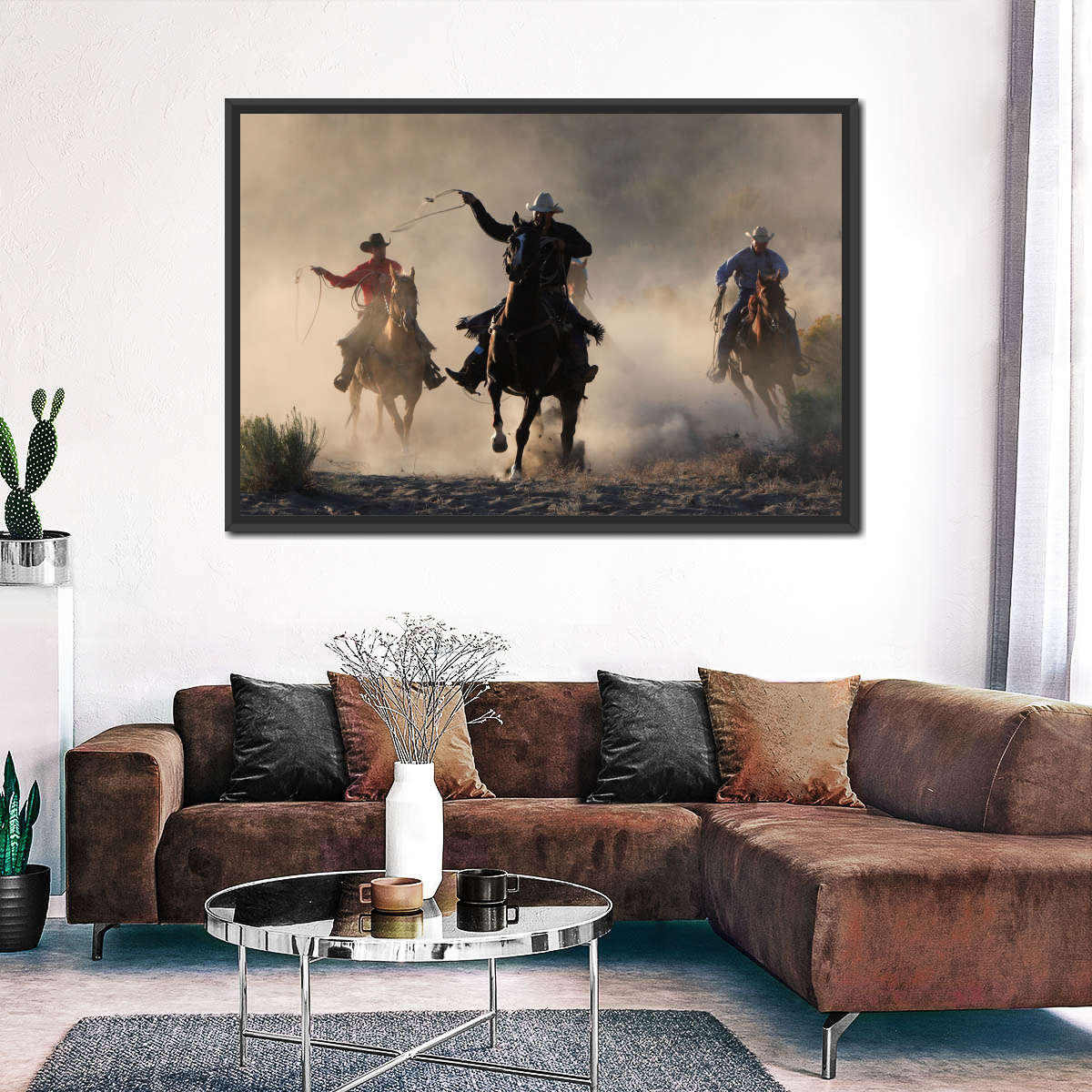 Cowboys In Action Wall Art