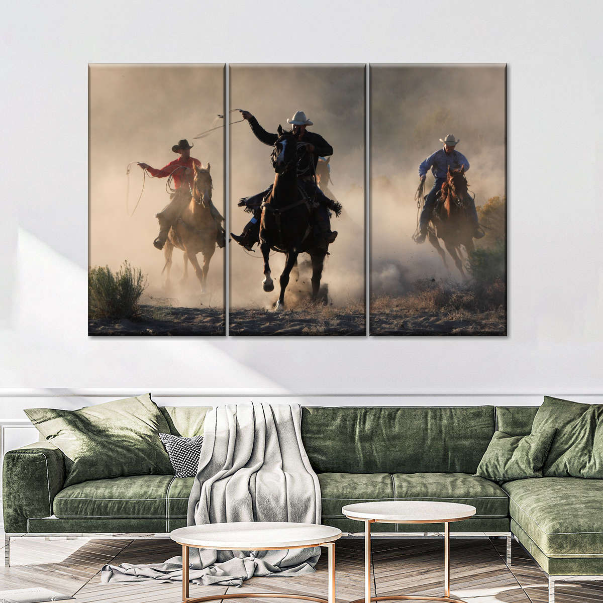 Cowboys In Action Wall Art