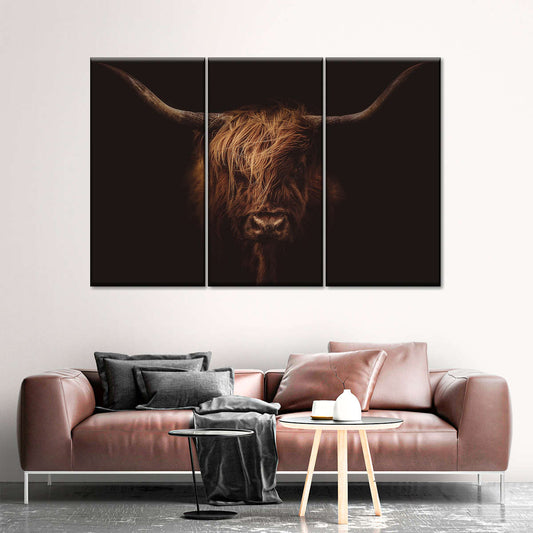 Handsome Highland Cow Wall Art choice of sizes and styles