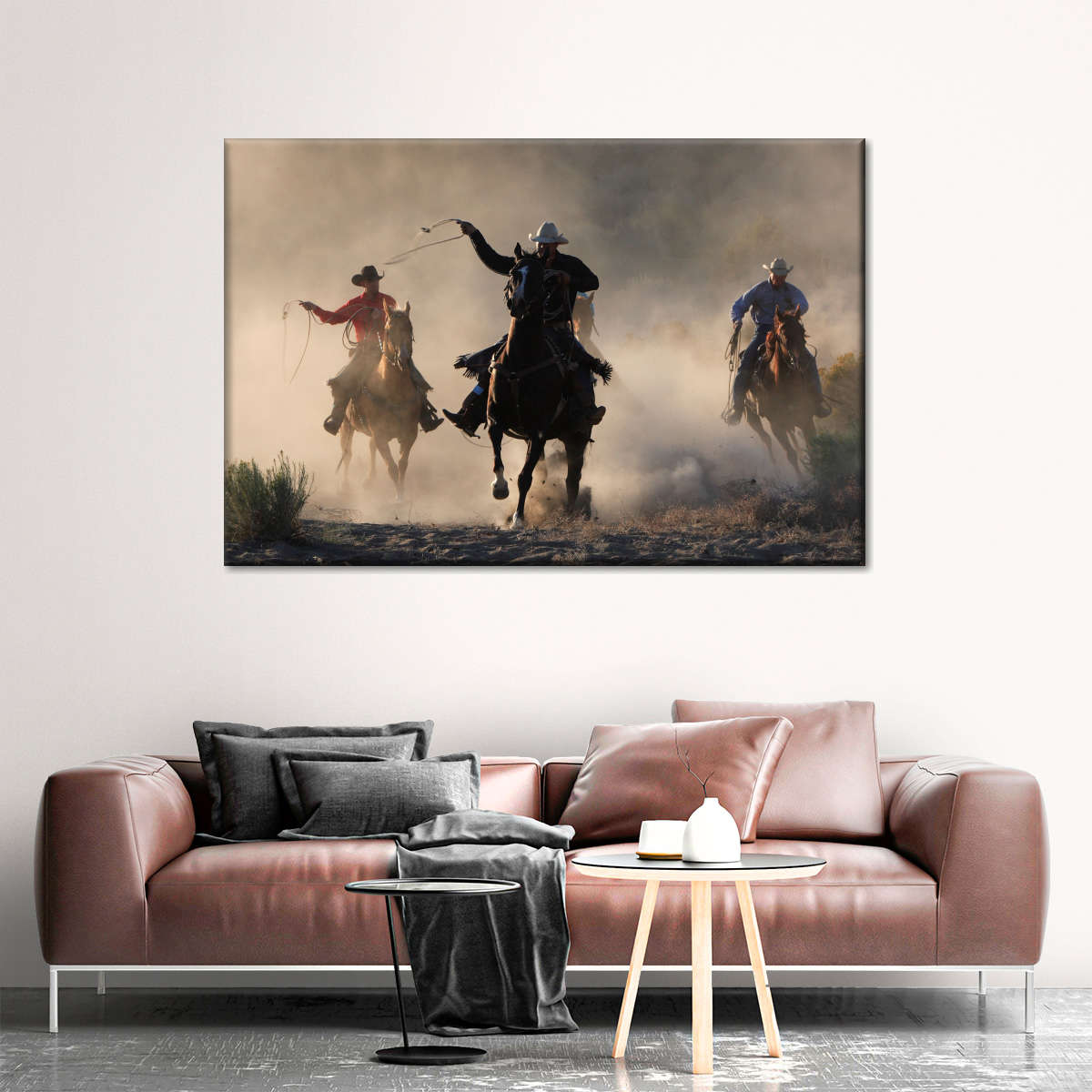 Cowboys In Action Wall Art